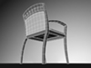 Guest Chair left back lower Wireframe