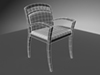 Guest Chair Left Front Upper Wireframe